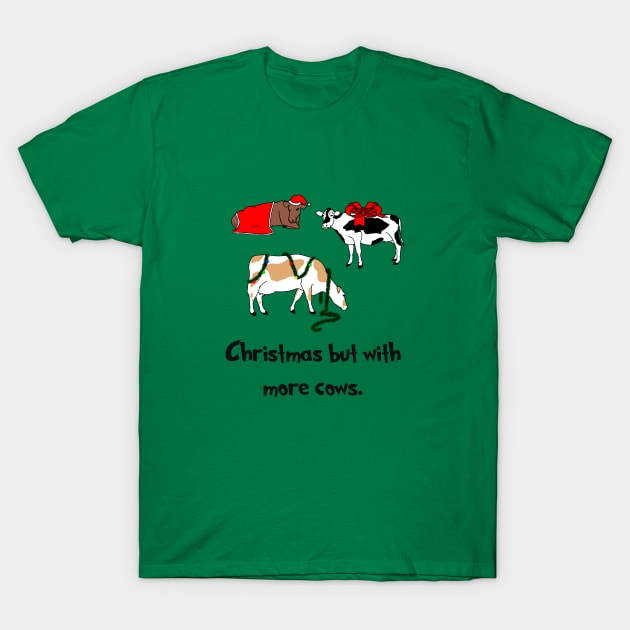 Cow Christmas T-Shirt by WereTermite